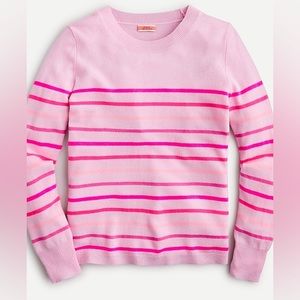 J Crew Cashmere Crewneck Sweater in Pink Ombré Stripe Size Small Style AV995